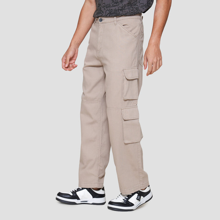 Nevada Multiple Pocket Loose Fit Celana Cargo Pria