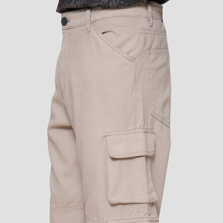 Nevada Multiple Pocket Loose Fit Celana Cargo Pria