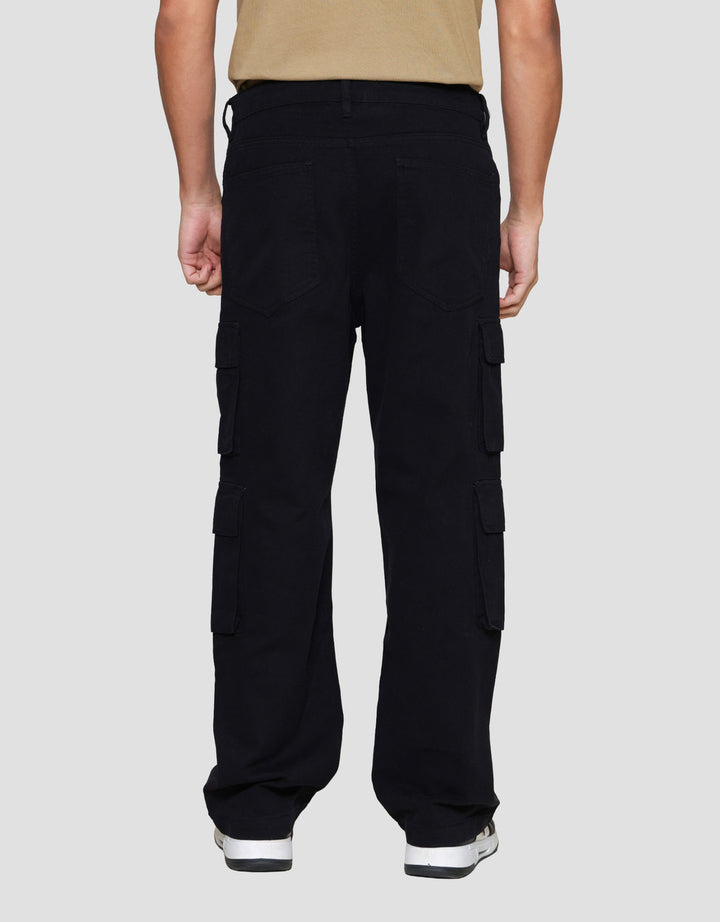 Nevada Multiple Pocket Loose Fit Celana Cargo Pria