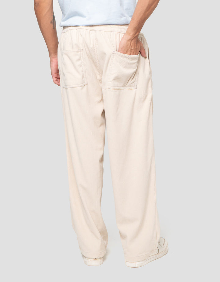 Nevada Woven Pull On Corduroy Loose Fit Celana Panjang Pria