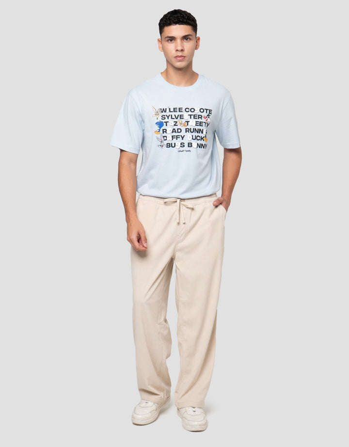 Nevada Woven Pull On Corduroy Loose Fit Celana Panjang Pria