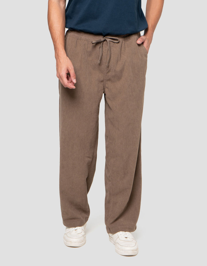 Nevada Woven Pull On Corduroy Loose Fit Celana Panjang Pria