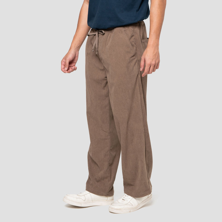 Nevada Woven Pull On Corduroy Loose Fit Celana Panjang Pria