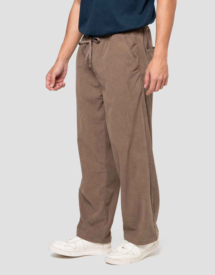 Nevada Woven Pull On Corduroy Loose Fit Celana Panjang Pria