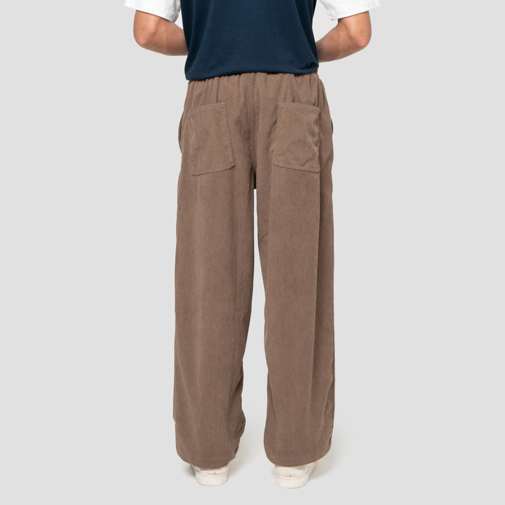 Nevada Woven Pull On Corduroy Loose Fit Celana Panjang Pria