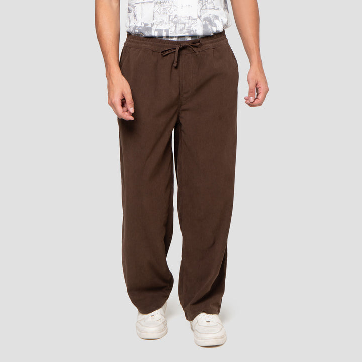 Nevada Woven Pull On Corduroy Loose Fit Celana Panjang Pria