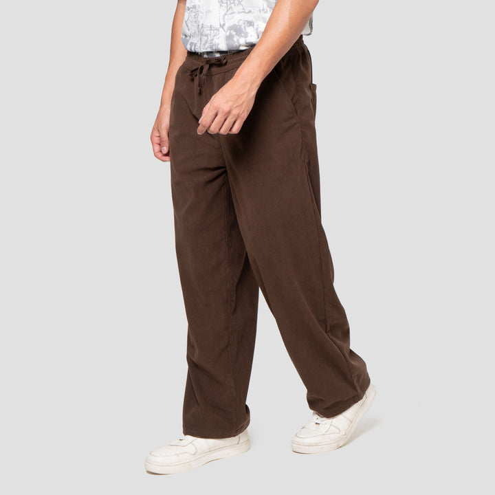 Nevada Woven Pull On Corduroy Loose Fit Celana Panjang Pria