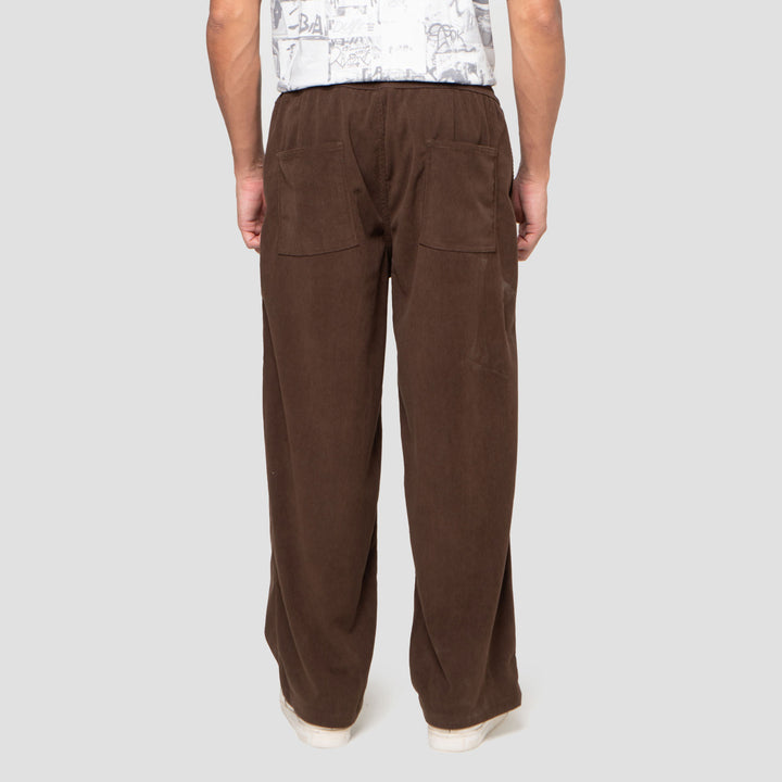 Nevada Woven Pull On Corduroy Loose Fit Celana Panjang Pria