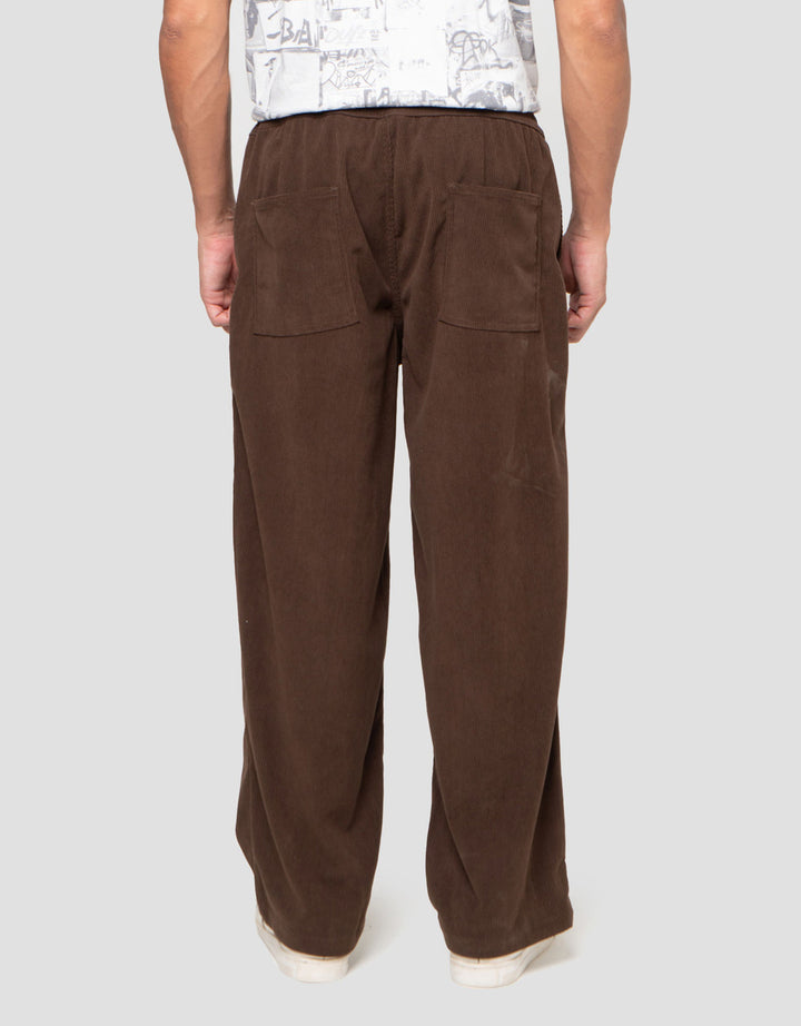 Nevada Woven Pull On Corduroy Loose Fit Celana Panjang Pria