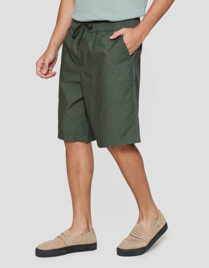 Nevada Rib Bottom Print Dashed Line Celana Pendek Pria