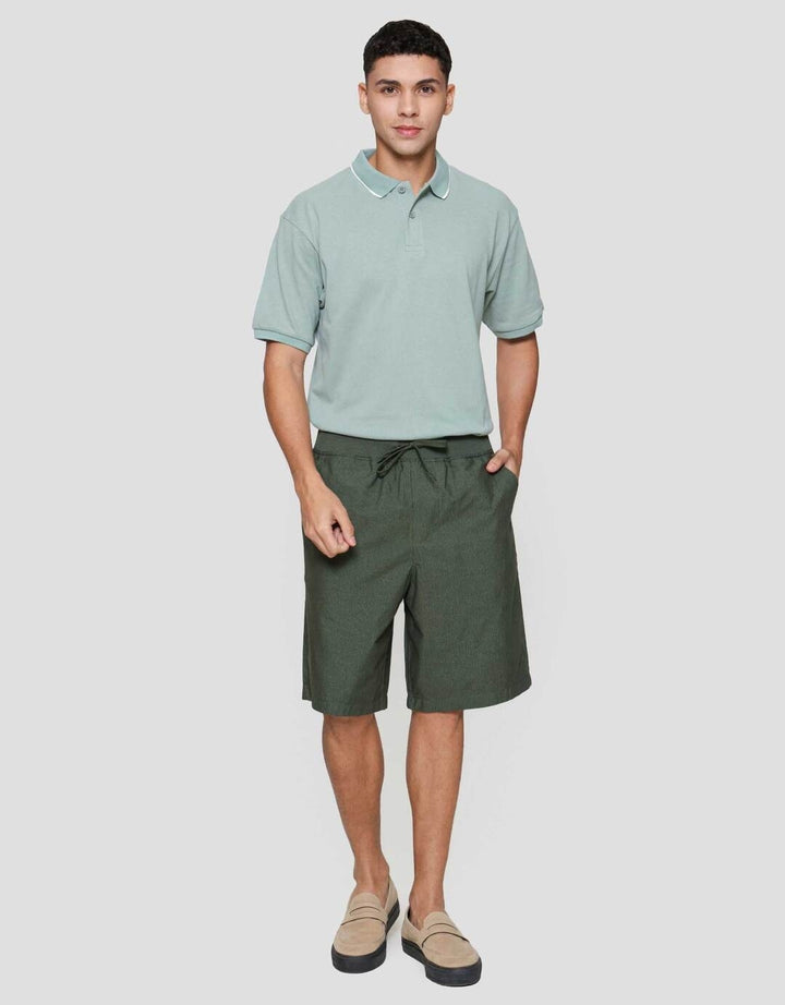 Nevada Rib Bottom Print Dashed Line Celana Pendek Pria