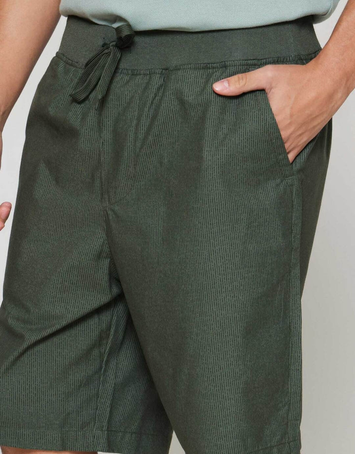 Nevada Rib Bottom Print Dashed Line Celana Pendek Pria