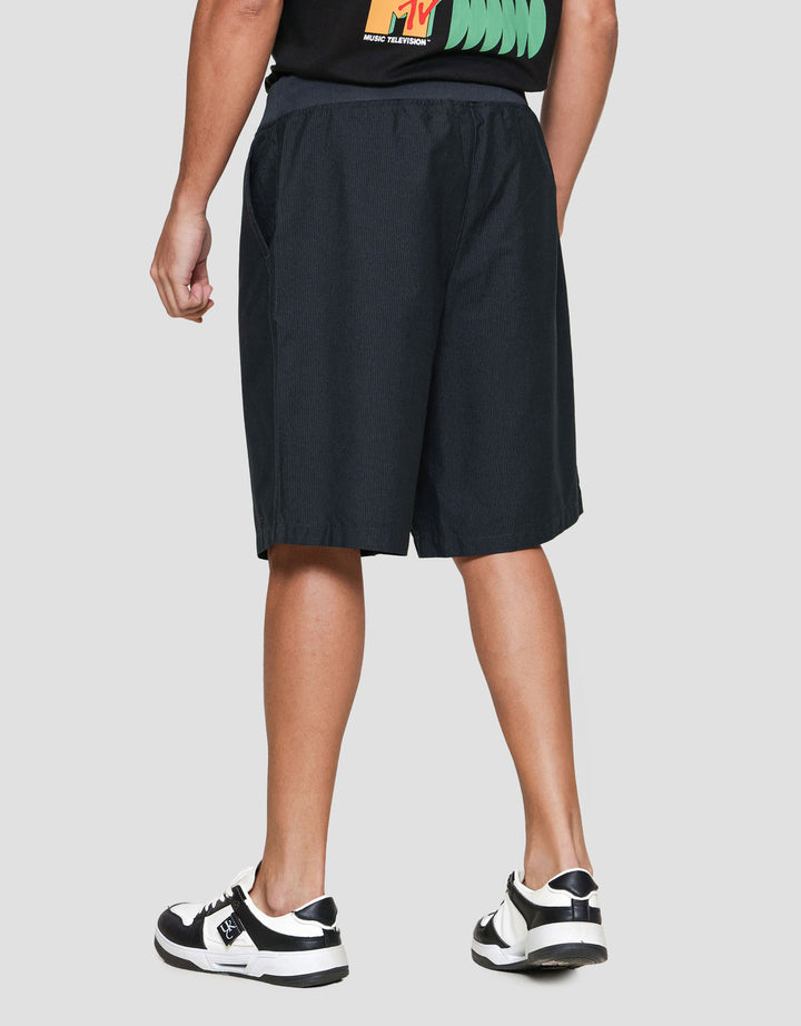 Nevada Rib Bottom Print Dashed Line Celana Pendek Pria