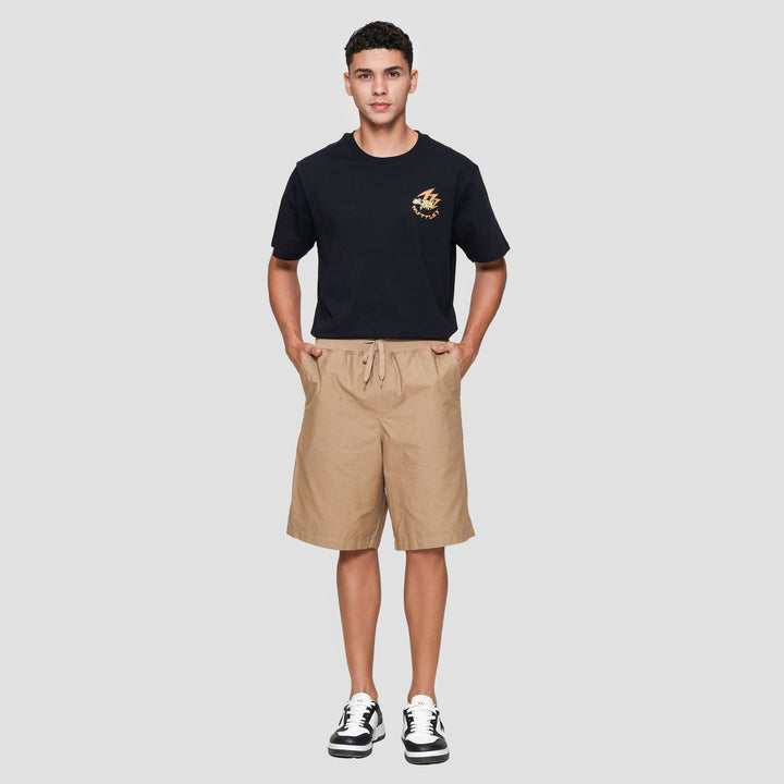 Nevada Rib Bottom Print Dashed Line Celana Pendek Pria