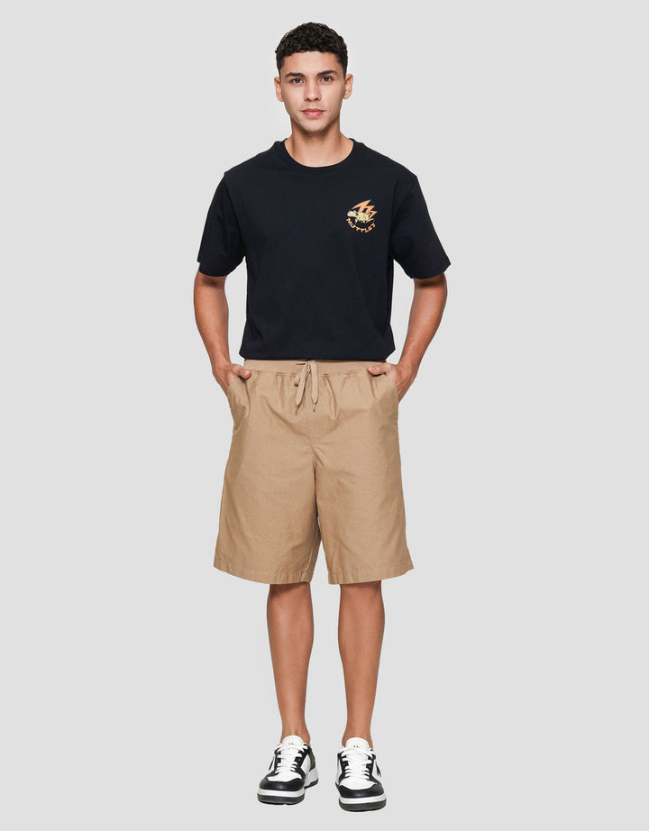 Nevada Rib Bottom Print Dashed Line Celana Pendek Pria