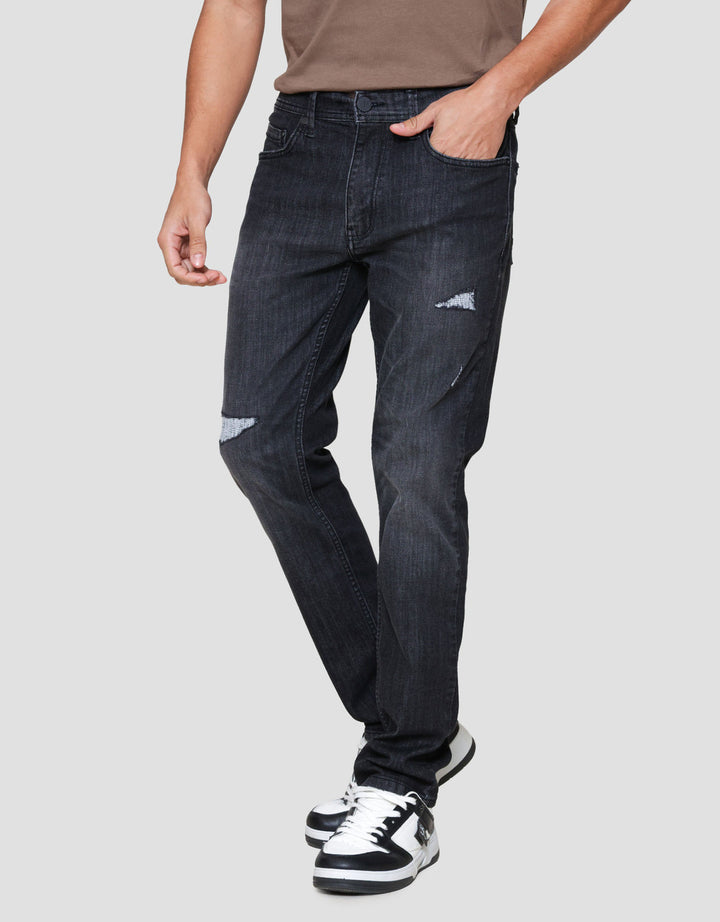 Nevada Destroy Slim Fit Celana Denim Pria