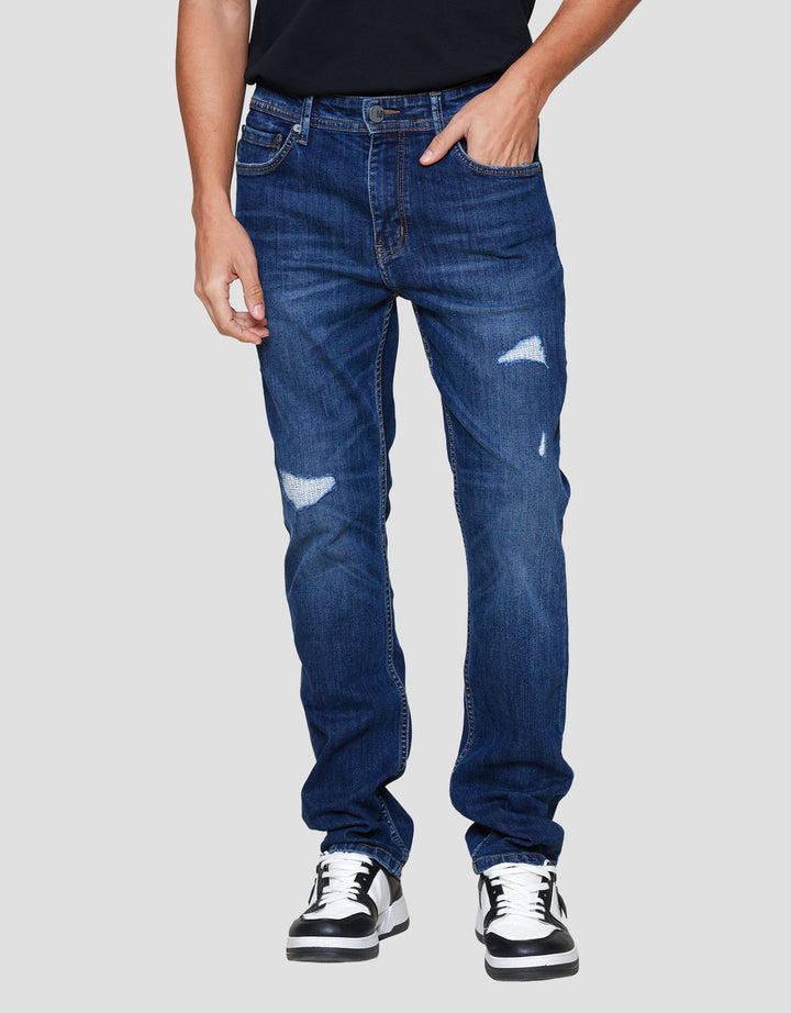 Nevada Destroy Slim Fit Celana Denim Pria