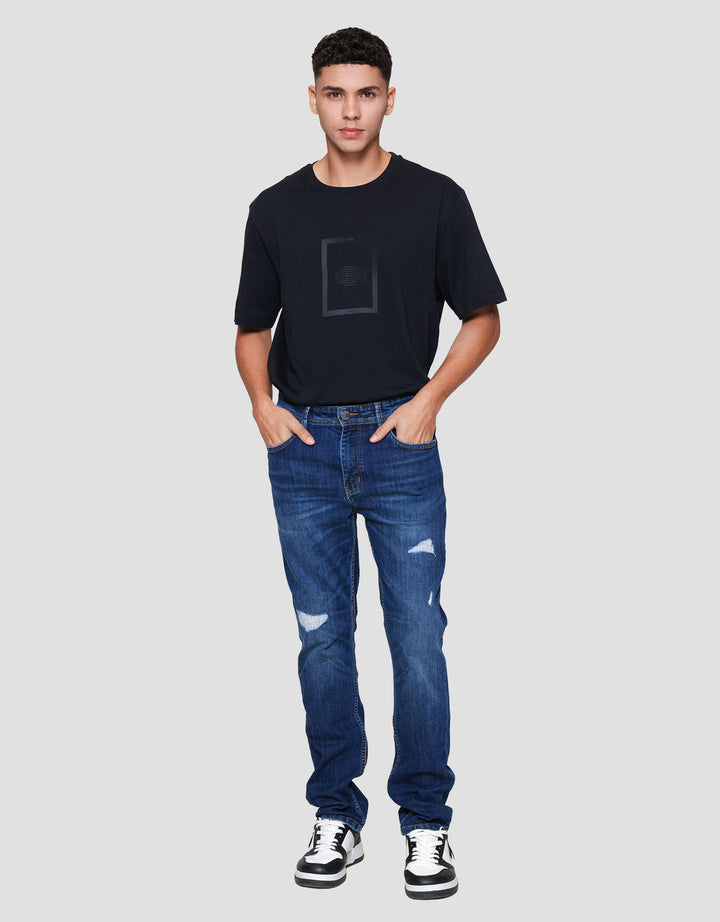 Nevada Destroy Slim Fit Celana Denim Pria