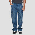 Nevada Cargo Cut And Sewn Loose Fit Celana Denim Pria
