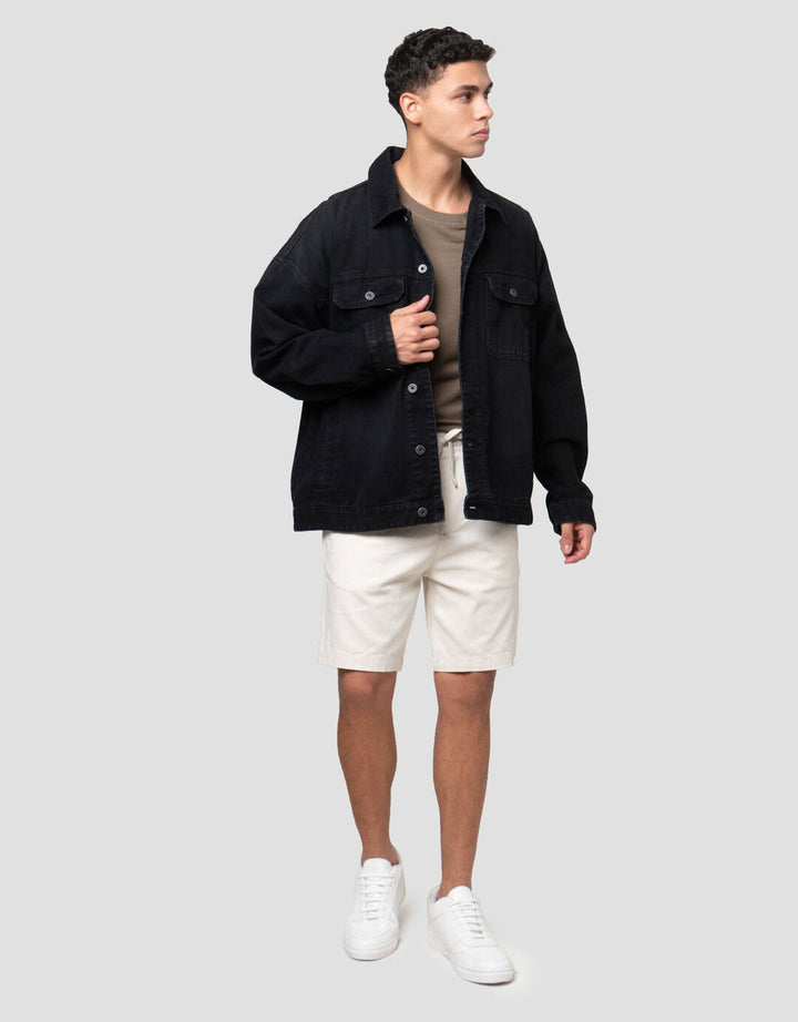 Nevada Big Pocket Trucker Jaket Denim Pria