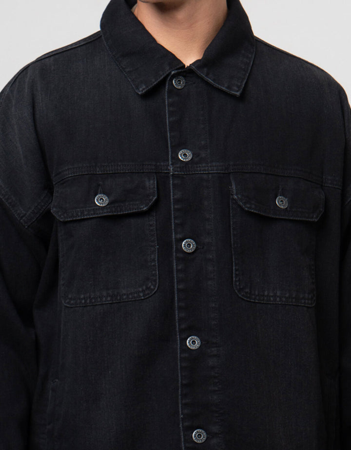 Nevada Big Pocket Trucker Jaket Denim Pria