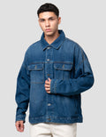 Nevada Big Pocket Trucker Jaket Denim Pria