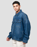 Nevada Big Pocket Trucker Jaket Denim Pria