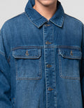 Nevada Big Pocket Trucker Jaket Denim Pria