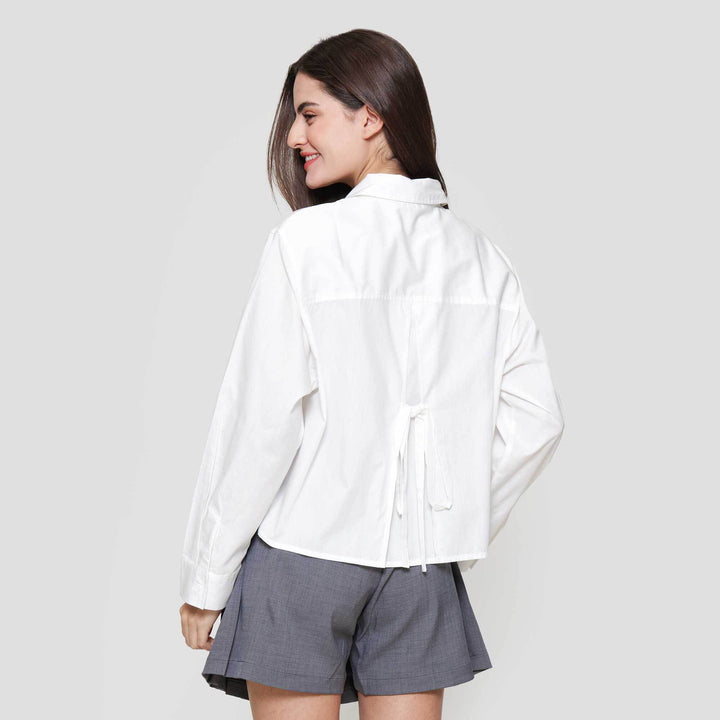 Nevada Boxy With Back Knot Kemeja Wanita