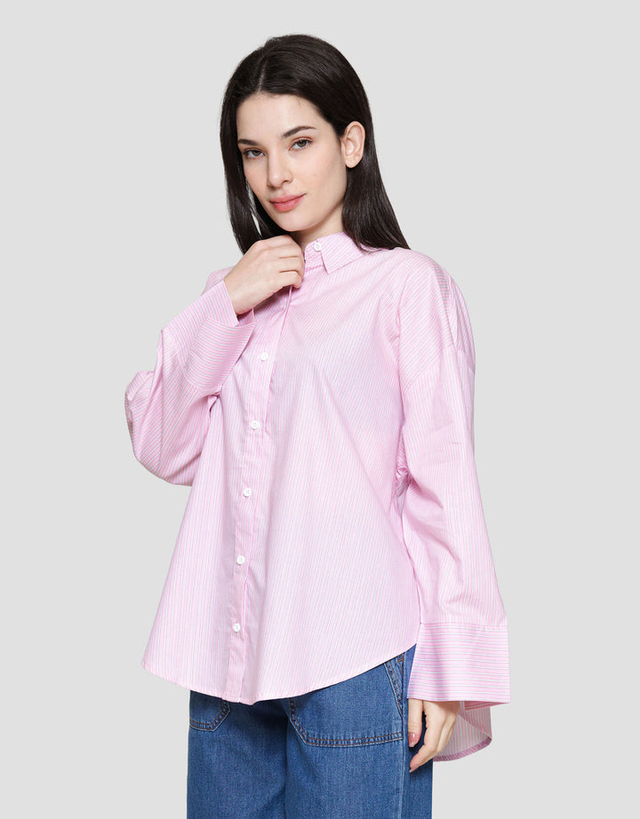 Nevada Stripe Kemeja Oversize Wanita