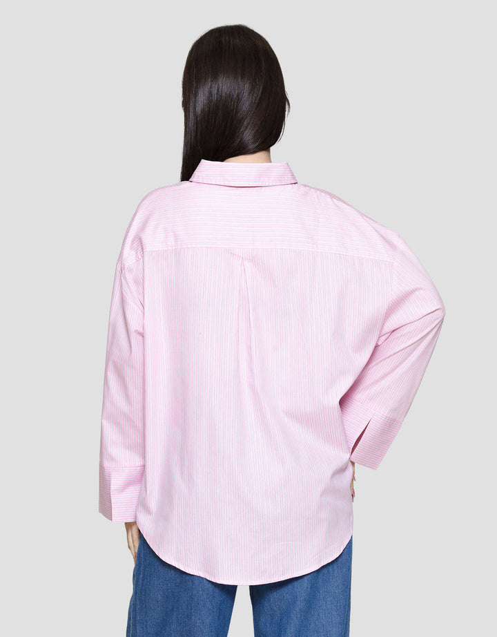 Nevada Stripe Kemeja Oversize Wanita