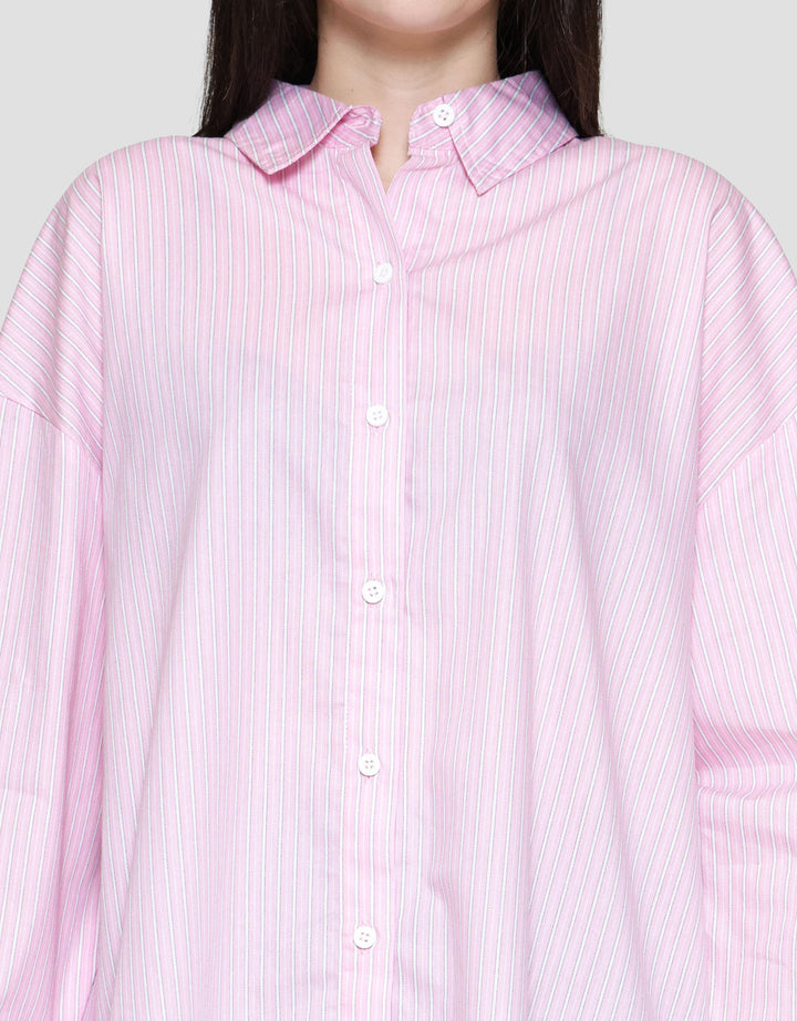 Nevada Stripe Kemeja Oversize Wanita