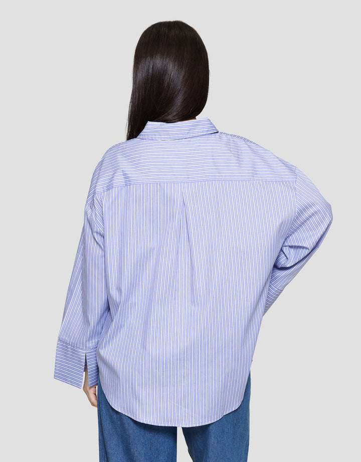 Nevada Stripe Kemeja Oversize Wanita