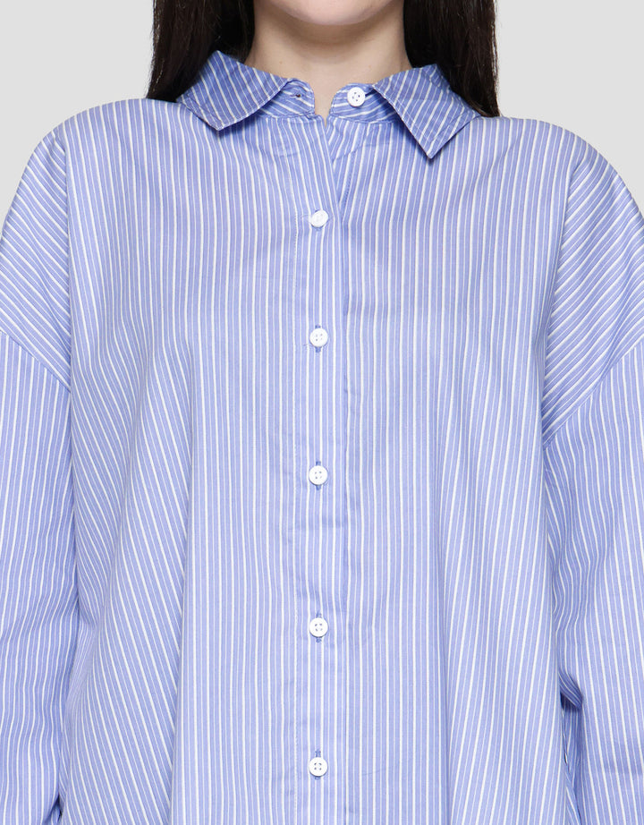 Nevada Stripe Kemeja Oversize Wanita