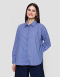 Nevada Plain With Back Buttons Kemeja Oversize Wanita