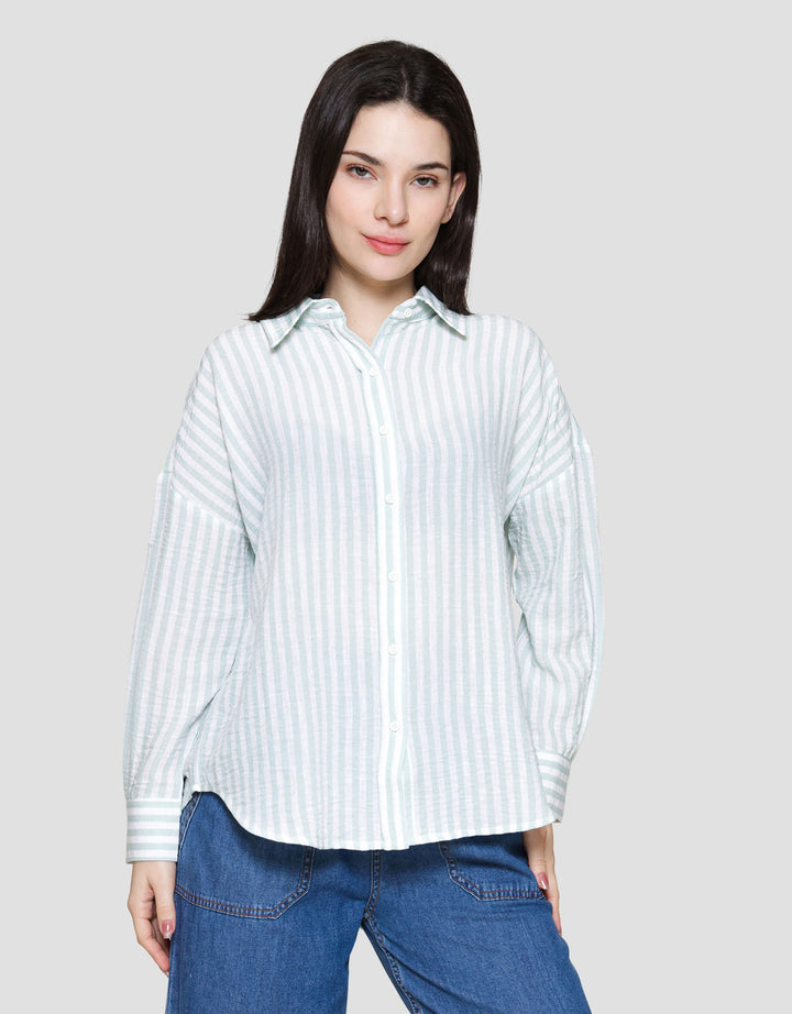 Nevada Stripe Kemeja Wanita