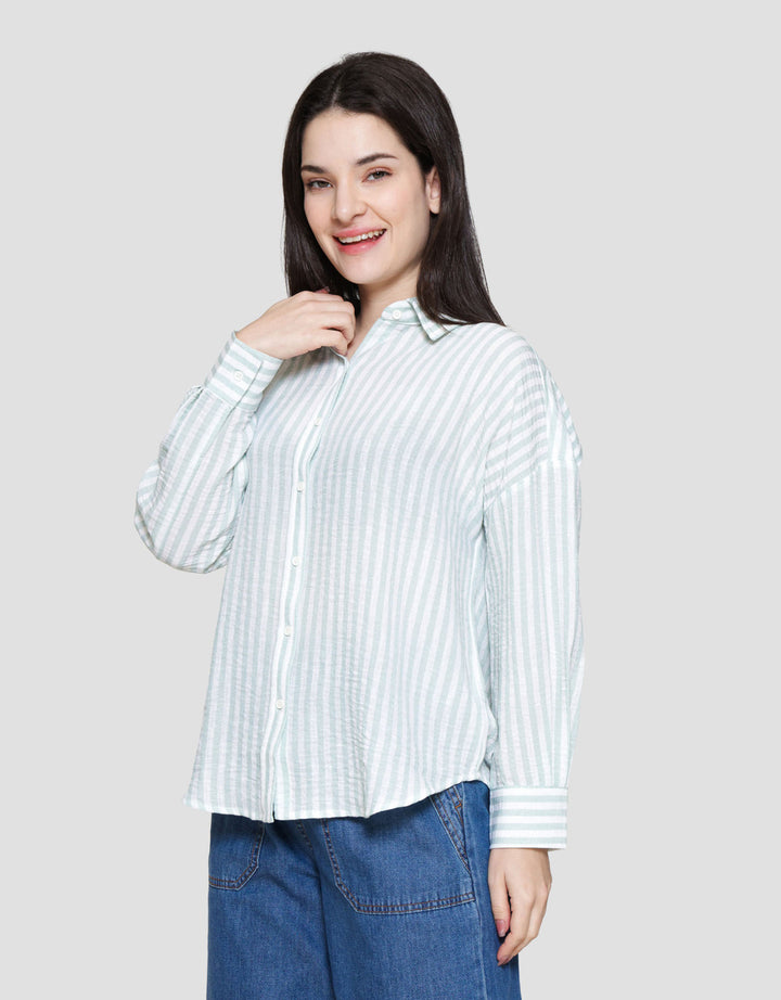 Nevada Stripe Kemeja Wanita