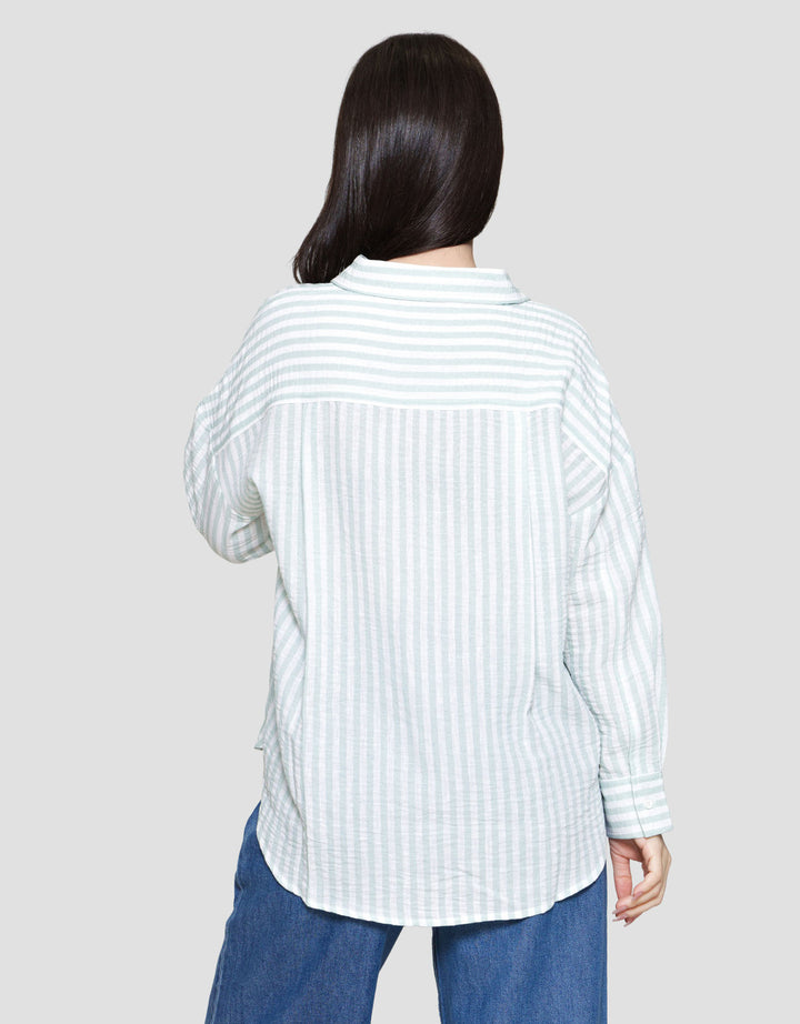 Nevada Stripe Kemeja Wanita