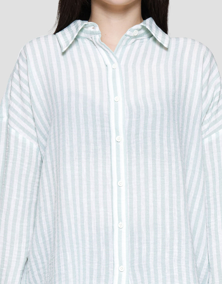 Nevada Stripe Kemeja Wanita