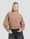 Nevada Crop Bomber Woven Jaket Wanita