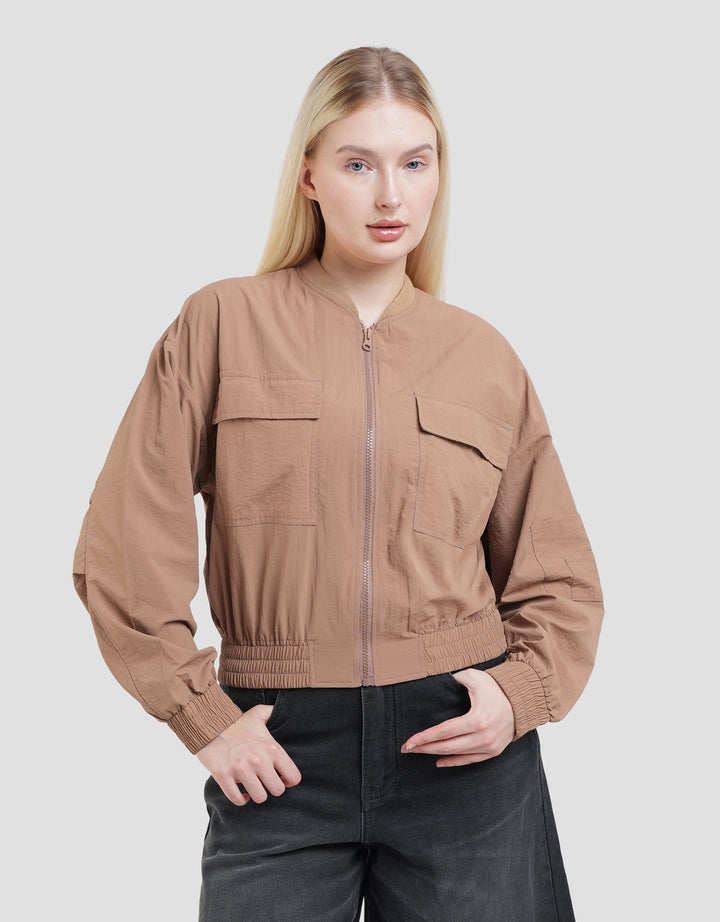 Nevada Crop Bomber Woven Jaket Wanita