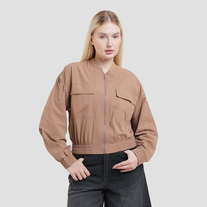 Nevada Crop Bomber Woven Jaket Wanita