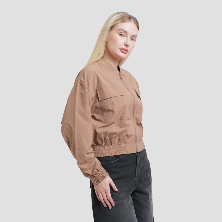 Nevada Crop Bomber Woven Jaket Wanita