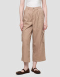 Nevada Woven Button Zip Celana Panjang Wanita