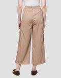 Nevada Woven Button Zip Celana Panjang Wanita