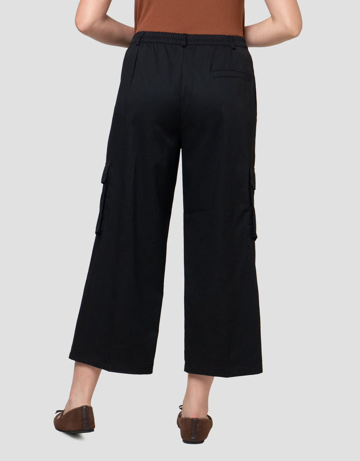 Nevada Woven Button Zip Celana Panjang Wanita