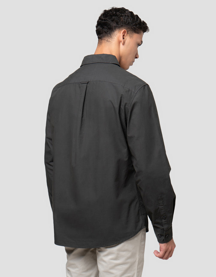 Cole Solid Paper Touch Finished Kemeja Pria