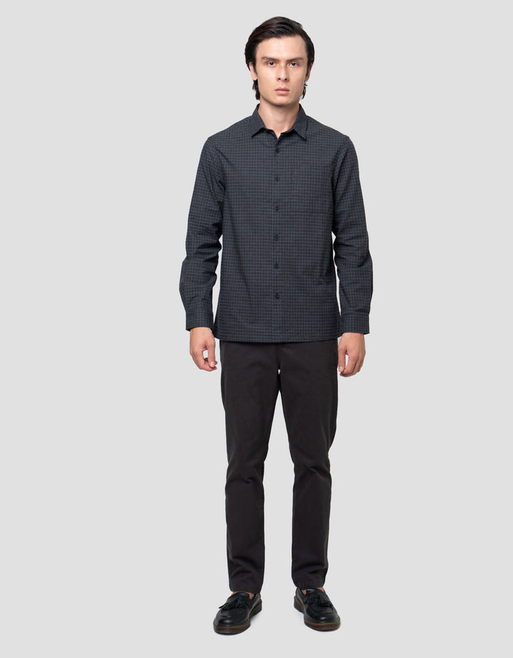 Cole Check Reg Colar Kemeja Pria