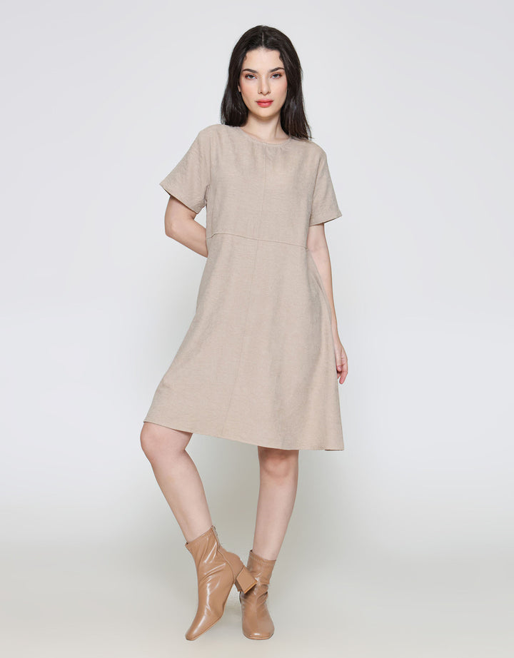 ZES SUEDE MIDI DRESS WANITA MASDD006
