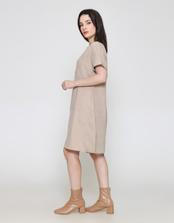 ZES SUEDE MIDI DRESS WANITA MASDD006